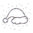 © tai111 - A lot of people form Christmas, Santa Claus hat, icon . 3d rendering.