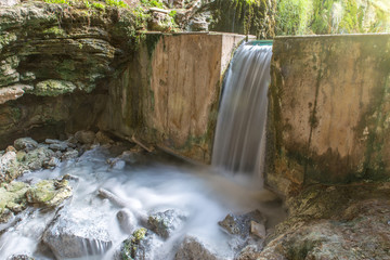 hand made small waterfall at Denizli, Turkey