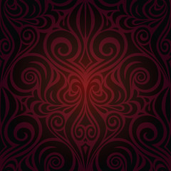 brown red flower wallpaper vector design background rendy vintage