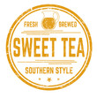 Sweet tea sign or stamp
