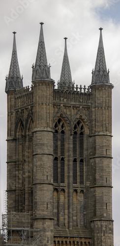 Fotografie, Obraz Tower at Lincoln Cathedral in Lincoln, England