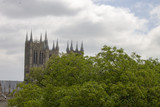 Fototapeta Londyn - Lincoln Cathedral Towers Through the Trees