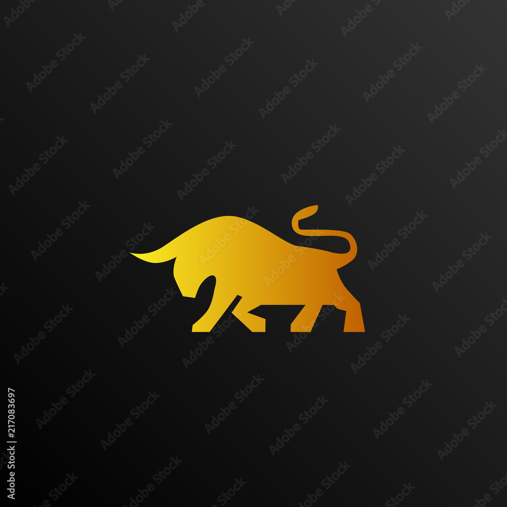 bull logo icon concept vector design Stock Vector | Adobe Stock
