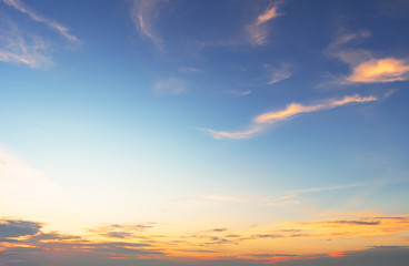 protecting nature concept :dramatic sunset and sunrise sky