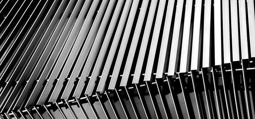 abstract close-up view of modern silver ventilated on building