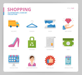 Shopping icon set