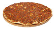 Turkish food lahmacun on white background 