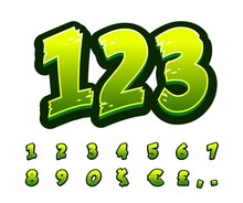 Numbers Green Zombie