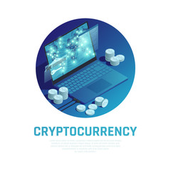 Wall Mural - Cryptocurrency Isometric Composition