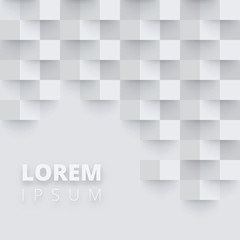 Wall Mural - grey and white background with abstract checkered pattern.
