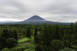 Beautiful Mountain with golf field in cloudy day look from viewpoint 	