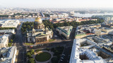 Fototapeta Miasto - Saint Isaac's Cathedral in Saint Petersburg Aerial View of the city in the morning