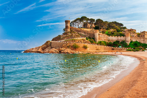 Sea Landscape Badia Bay In Tossa De Mar In Girona Catalonia