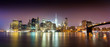 New York city sunset panorama 