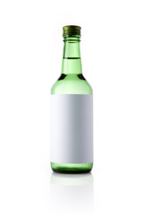 empty bottle isolated white.