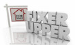 © iQoncept - Fixer Upper Repair Home House for Sale Sign 3d Illustration