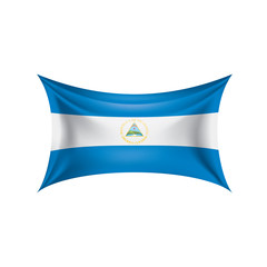 Nicaragua flag, vector illustration on a white background