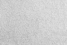 White Soft Carpet Texture Surface, Closeup Shot And Top View