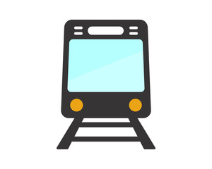 Canvas Print - front train transport transportation vehicle conveyance image vector icon logo symbol