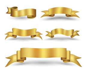 gold ribbon banner