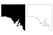South Australia (Australian states and territories, SA) map vector illustration, scribble sketch South Australia map