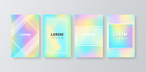 Wall Mural - Colorful gala gradient backgrounds with frame.