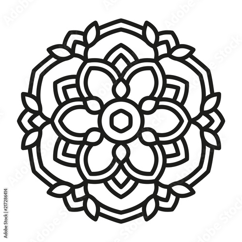 Download Simple Mandala Shape for Coloring. Vector Mandala. Floral ...