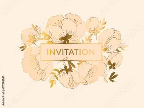 Elegant luxury floral design element