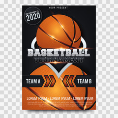 Basketball poster design. Vector illustration