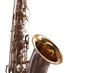 Saxophone detail close-up macro on white background