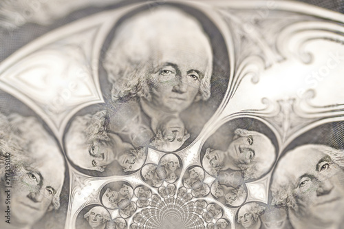 Fotomural Kaleidoscopic Pattern of a Dollar Bill