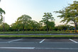 Parking lot of Showa Memorial Park in Tachikawa-city, Tokyo, Japan