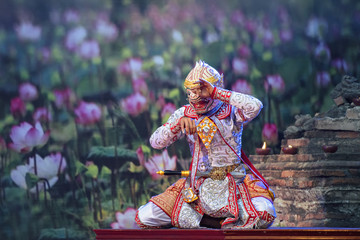 Wall Mural - pantomime(Khon)