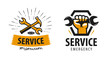 © ~ Bitter ~ - Service, workshop logo or label. Repair icon. Vector illustration