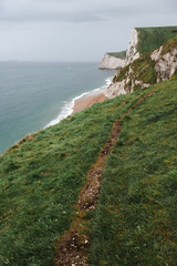 Wall Mural - Hiking Trail along the United Kingdom Coastline