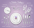 Formal Dinner Place Setting Infographics