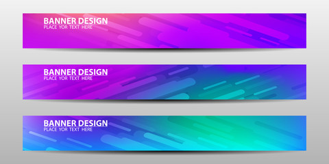 Wall Mural - Banners with colorful geometric background . Vector illustrations