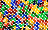 Fototapeta Tęcza - Color halftone background. Banner color pixel background. Vintage color poster, great design for any purposes. Color mosaic texture. Decoration mosaic tile. Vector RGB halftone. Pixel game background.