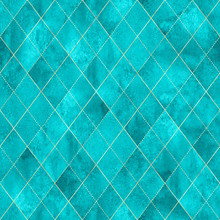 Argyle Geometric Watercolor Seamless Pattern