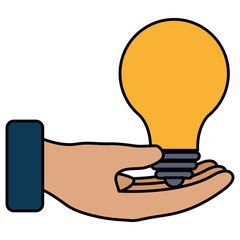 Poster - hand with bulb light