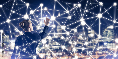Fotografia Modern wireless technologies and networking as tool for effectiv