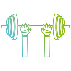 Wall Mural - hands lifting dumbell gym accessory