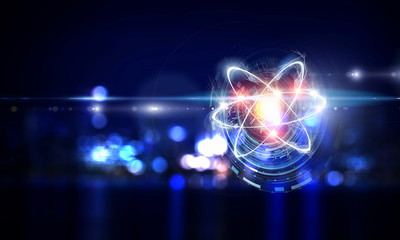 Wall Mural - atom molecule as concept for science