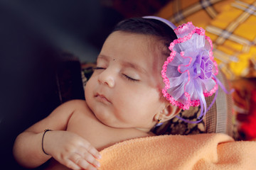 Sticker - cute Indian baby girl