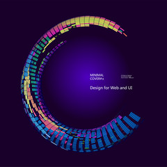Poster - Moving colorful lines of abstract background