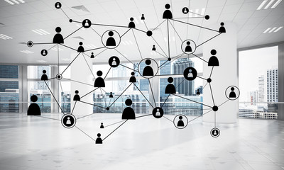networking and wireless connection as concept for effective mode