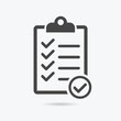 © ipuwadol - Checklist icon flat style isolated on background. Checklist sign symbol for web site and app design.