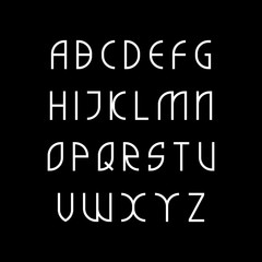 Aufkleber - Elegant modern letters set. Vector geometric alphabet.