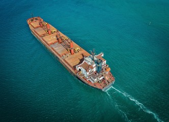 Wall Mural - Ship Heading Out To Sea