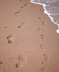 footprints on sand